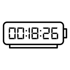 Digital clock number set. Electronic figures. Vector illustration.