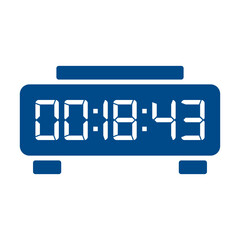 Digital clock number set. Electronic figures. Vector illustration.