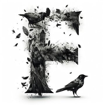 recommend clip art: A, B, C, D, E, F, G, H, I, J, K, L, M, N, O, P, Q, R, S, T, U, V, W, X, Y, Z generative ai , halloween, crow, animal, silhouette, illustration, cat, set, cartoon, bird, pumpkin, lack, bat, 