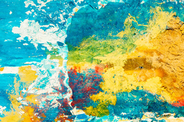 Fototapeta na wymiar Beautiful abstract background. Old texture. Multicolored paints on the surface.