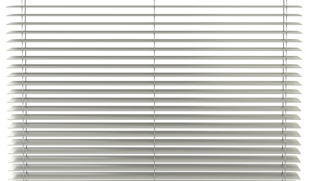 White Window Blinds 3D Render