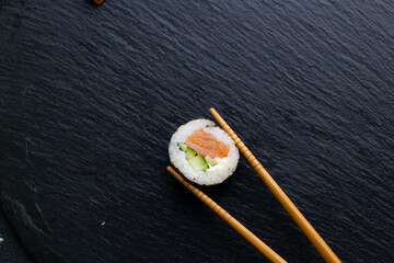 Sushi rolls Japanese food menu