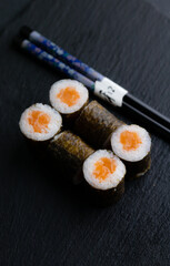 Sushi rolls Japanese food menu