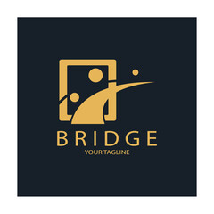 Bridge logo vector icon illustration design template