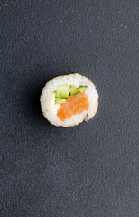 Sushi rolls Japanese food menu