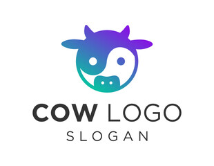 Logo about Cow on a white background. created using the CorelDraw application.