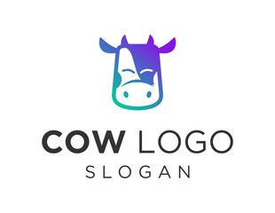 Fototapeta na wymiar Logo about Cow on a white background. created using the CorelDraw application.