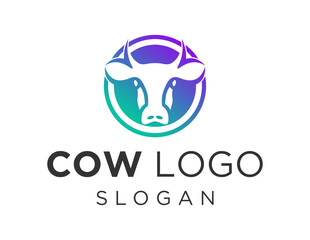 Logo about Cow on a white background. created using the CorelDraw application.