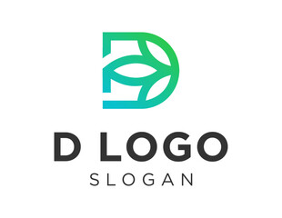 Logo about D Letter on a white background. created using the CorelDraw application.