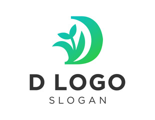 Logo about D Letter on a white background. created using the CorelDraw application.