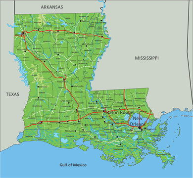 Louisiana Mississippi Map Images – Browse 1,040 Stock Photos, Vectors