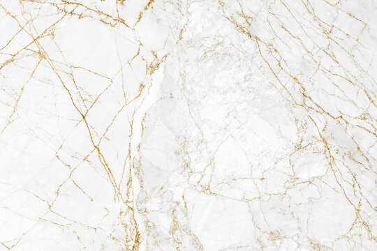 White and gold marble luxury wall texture with shine golden line pattern abstract background design for a cover book or wallpaper and banner website.