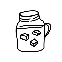 water pot ice coffee icon