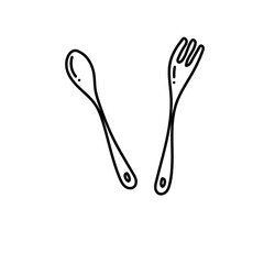 spoon fork coffee icon