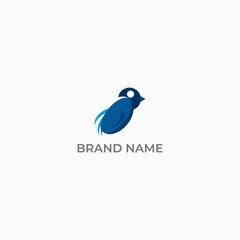 Fototapeta premium ILLUSTRATION ABSTRACT BIRD HEAD SIMPLE LOGO ICON SIMPLE TEMPLATE DESIGN VECTOR GOOD FOR YOUR BRAND