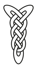 Celtic knot vector illustration. Celtic national style interlaced pattern isolated vector. Patrick's Day celebration. Nordic symbol.