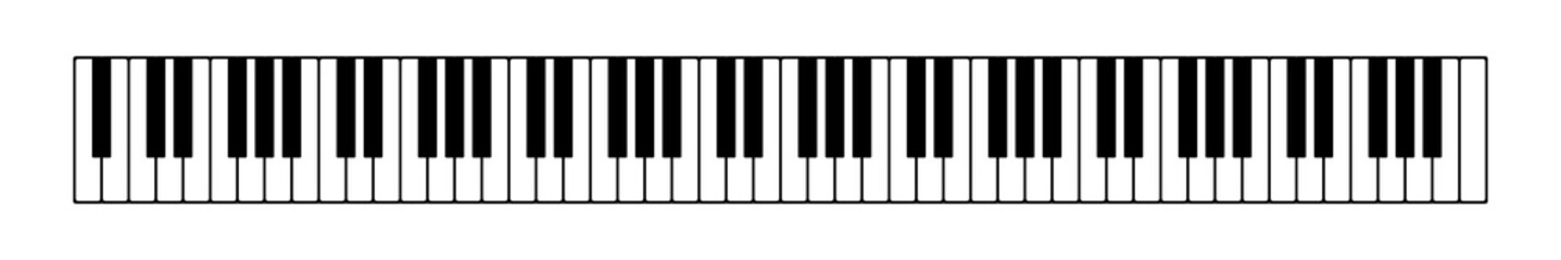 Flat piano illustration. Piano keyboard vector icon. Isolated music key. © Yaroslav
