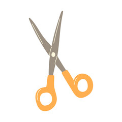 Scissors. Vector hand drawn illustration. Isolated on white.