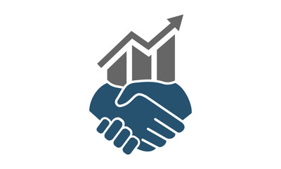 Business handshake icon, outline vector sign, linear style pictogram isolated on white. Agreement, Shaking hands symbol, logo illustration