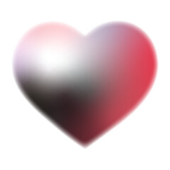 Naklejka na ściany i meble Pink blur gradient heart isolated icon vector