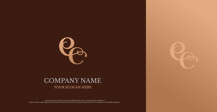 Initial EC Logo Design Vector 