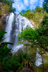 Khlong Lan Waterfall in the rainforest
