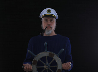 portrait of an old bearded ship captain