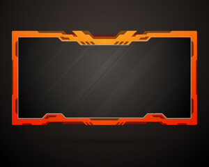Abstract live stream overlay gui gaming screen panel for video broadcast