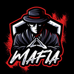 The Mafia mascot Esport Logo Template
