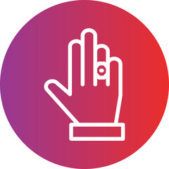 Ring in Hand Icon Style