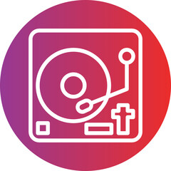 Vinyl Player Icon Style