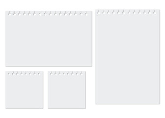 A set of notes collection of minimal blank sticky notes. Vector illustration.