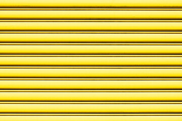Obraz premium Metal stripes pattern. Ventilation grille texture. Industrial iron metal bars. Grunge grid lines. Yellow color industrial background.