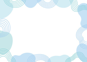 抽象的　フレーム  青