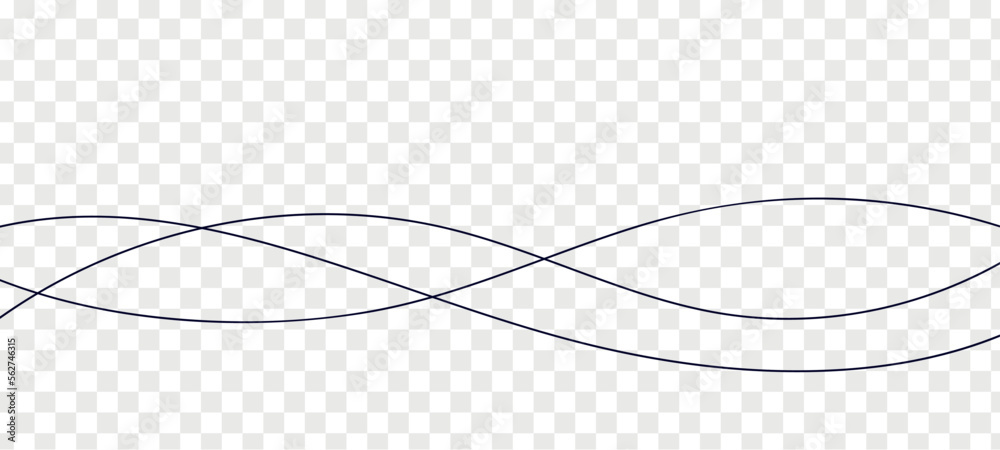 Wall mural abstract wavy thin line. squiggle elements banner. pattern with scribble, wiggle and undulate. vecto