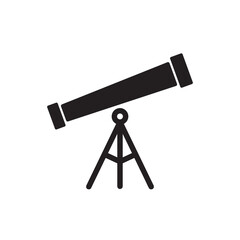 telescope on a tripod, telescope icon illustration, telescope vector illustration