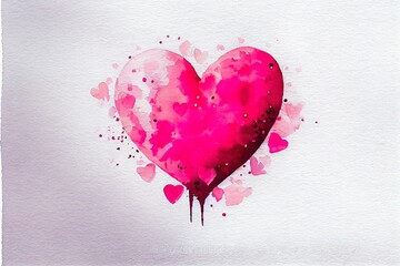 Naklejka na ściany i meble Hearts isolated on a white background for Valentine's Day. AI Generated illustration.