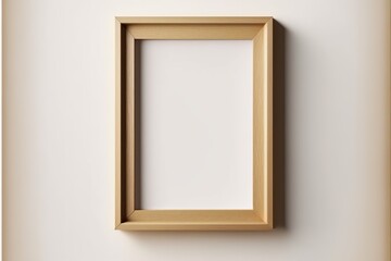 Wood photo frame background created with Generative AI