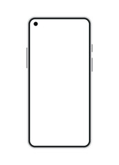 Smartphone mockup frameless blank screen frameless design, iphone style.Smartphone icon on white background vector illustration. Flat Icon Mobile Phone, Handphone.