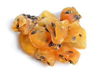 Dried Passion fruit isolated on white background