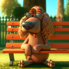 Cartoon dog Created with Generative AI