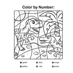 Dinosaur coloring page. Kids preschool activity coloring template
