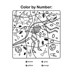 Dinosaur coloring page. Kids preschool activity coloring template