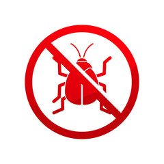 No bugs sign isolated on background
