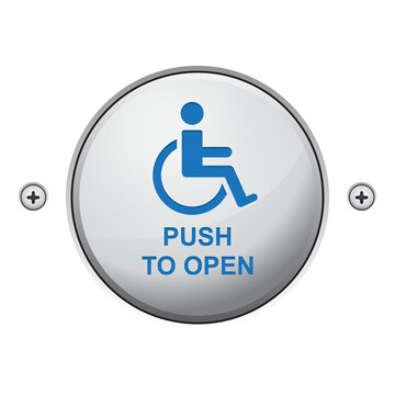 Handicap exit door button,push to open button