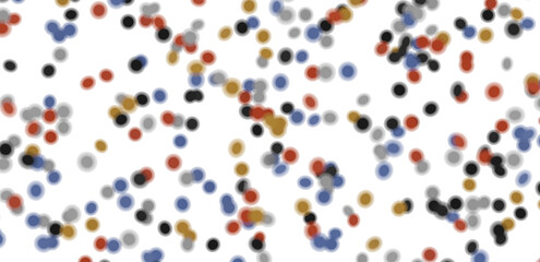 Multicolored paper confetti on transparent background. Realistic confetti flying. Colorful scattered items to holiday decorations.