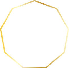 gold line border frame decoration