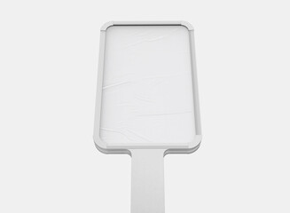 3d Billboard Advertising Stand Mockup. Isolated White Background