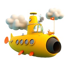 Yellow Sub Created with Generative AI