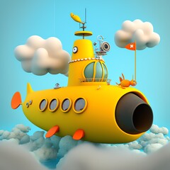 Yellow Sub Created with Generative AI